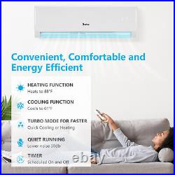 11000 BTU Ductless Mini Split Air Conditioner & Heat Pump 17 SEER Inverter AC