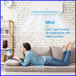 12000BTU Mini Split AC/Heating System, 19SEER Wall Air Conditioner & Heater 115V