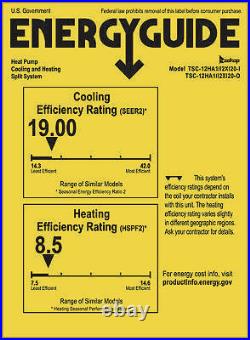 12000 BTU 19 SEER Ductless Mini-Split Air Conditioner With WIFI/Cooling/Heating