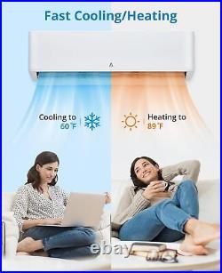 12000 BTU Air Conditioner Heat Pump Ductless Mini Split AC 22 SEER2 110V 1 Ton