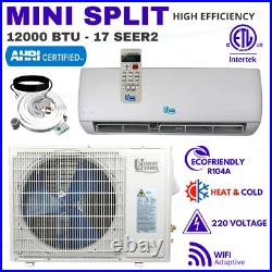 12000 BTU Air Conditioner Mini Split 17 SEER INVERTER AC Ductless HEAT PUMP 220V