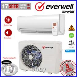 12000 BTU Air Conditioner Mini Split 17 SEER INVERTER AC Ductless Heat Pump 110V