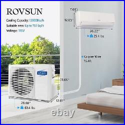 12000 BTU Air Conditioner Mini Split AC Ductless HEAT PUMP 22 SEER 750 sq. Ft