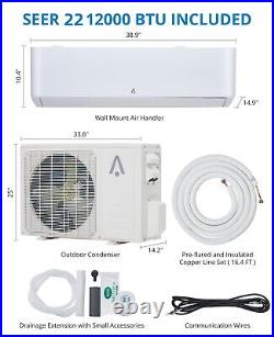 12000 Btus Split Air Conditioner & Heater 22 SEER2 Ductless Mini Split Systems