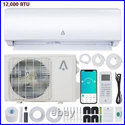 12,000 BTU Smart Mini Split Air Conditioner with Heat Pump 19 SEER2 Ductless AC