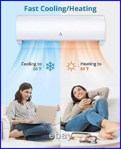 18000 BTU Smart Mini Split AC Heating Cooling 19 SEER Inverter Air Conditioner