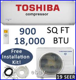 19 SEER 18000 BTU Ductless Air Conditioner Heat Pump Mini Split Ceiling