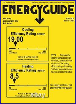 24000 BTU Ductless Mini Split Air Conditioner & Heat Pump 19 SEER Inverter 220V