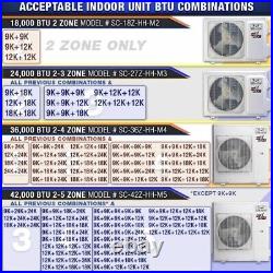 24K BTU 23 SEER 3 Zone x 9K Stealth AC Cooling & MAX Heat Pump Mini-Split System