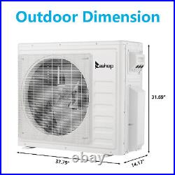 27000 BTU 208 /230V 19 SEER Tri 3 Zone Wifi Mini Split Heat Pump Air Conditioner