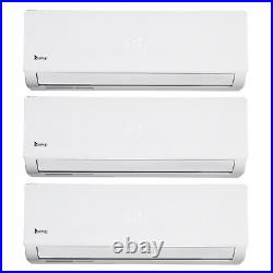 27000 BTU 208 /230V 19 SEER Tri 3 Zone Wifi Mini Split Heat Pump Air Conditioner