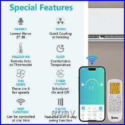 27000 BTU Tri Zone Mini Split AC/Heating System 9000 + 9000+12000 BTU, 19 SEER2