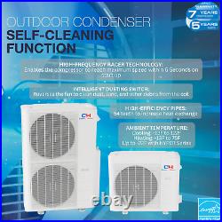 28000 BTU Dual 2 Zone Mini Split Heat Pump Air Conditioner 23.8 SEER 12000 12000