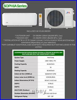 36000 BTU Ductless AC Mini Split Heat Pump Air Conditioner 16 SEER 3 TON