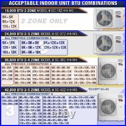 36K BTU 23 SEER 2-4 Zone Stealth AC Cooling & MAX Heat Pump Mini-Split Condenser
