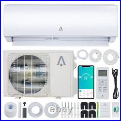 9000BTU Ductless Air Conditioner, Heat Pump Mini Split AC 19 SEER2 115V WiFi App
