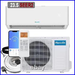 9000 BTU 23.5 SEER2 Mini Split Air Conditioner Heat Pump 220V Wifi E-Star