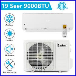 9000 BTU AC Ductless Mini Split Air Conditioner Cooling/Heating 19 SEER Inverter