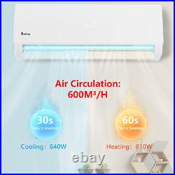 9000 BTU AC Ductless Mini Split Air Conditioner Cooling/Heating 19 SEER Inverter