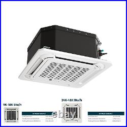 9000 BTU Ceiling Cassette Mini Split Heat Pump Air Conditioner 230V 20 SEER