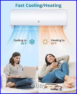 9000 Btus Mini Split Air Conditioners AC 19 SEER2 Wall Mounted AC with Heat Pump