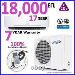 Air-Con 18000 BTU Ductless Mini Split Air Conditioner Heat Pump 18 Seer 220v