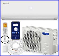DELLA 12000 BTU Wifi Mini Split Air Conditioner Work with Alexa 19 SEER2 Cools u