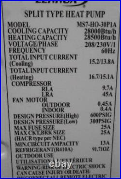 Lennox Ms7-ho-30p1a/82w87 30,000btu Mini-split Outdoor Heat Pump 16 Seer R-410a