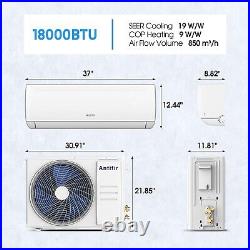 Mini Split Air Conditioner & Heater, 18000 BTU 208/230V, 19 SEER2