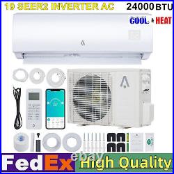 Smart 24000BTU Mini Split AC/Heating System 19SEER Inverter Air Conditioner WIFI