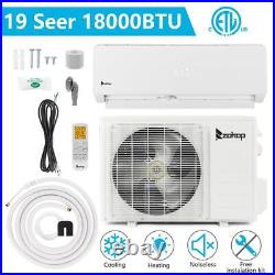 ZOKOP 19 SEER 18000 BTU Ductless Mini Split AC Heating System Inverter Heat Pump