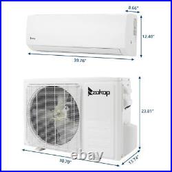 ZOKOP 19 SEER 18000 BTU Ductless Mini Split AC Heating System Inverter Heat Pump