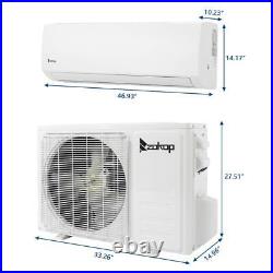 Zokop 24000 BTU Mini Split Air Conditioner Heat Ductless 19 SEER 4-IN-1 Wifi New